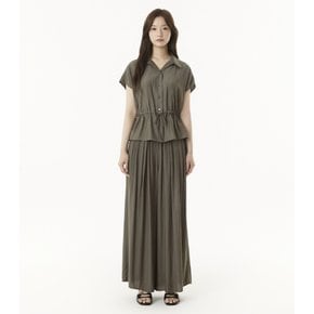 허리밴딩 와이드 퀼로트 팬츠 (PR2WP564)