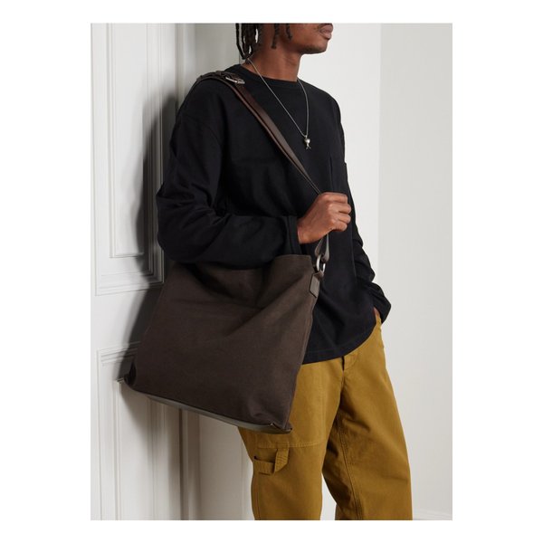 가죽 트리밍 캔버스 메신저 백 46376663162930389