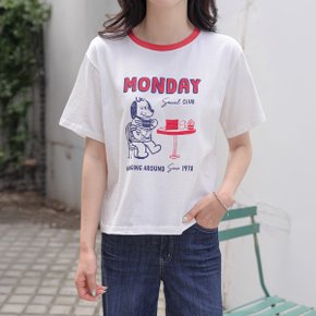 먼데이 프린팅 반팔 티셔츠