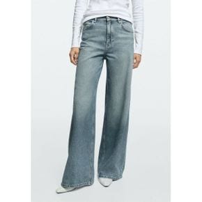 Massimo Dutti 마시모 두띠 하이웨이스트 와이드레그 진 - 와이드 레그 다크 블루 8088155