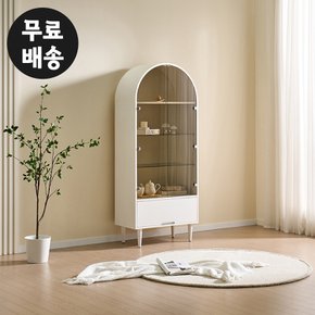 레나 유리 장식장 그릇장 거실 진열장 인테리어 디자인 미니 양주장(750/화이트)