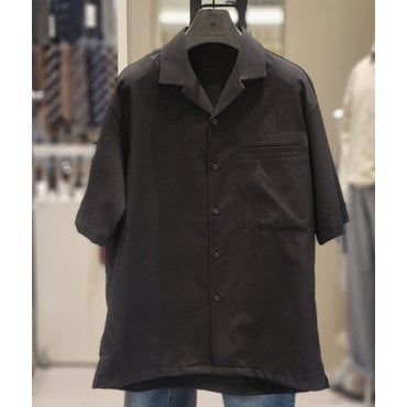 본 메쉬 오픈 카라 반팔 셔츠 BN2MBA430BK