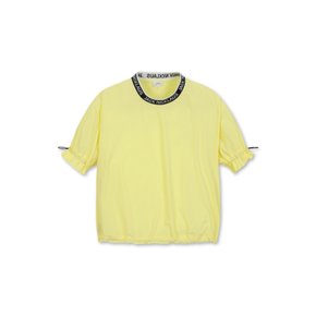(LWTAM24471_YEX) 여성 로고넥 포인트 아노락 반팔 티셔츠