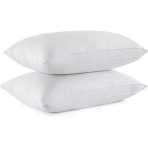 puredown Goose Feather Down Sleeping Pillow Soft Bed Pillow for Sleeping with 100% Cotton