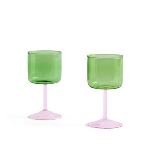 HAY 헤이 Tint Wine Glass Set of 2 틴트 와인 글래스 2개 한세트 그린&핑크