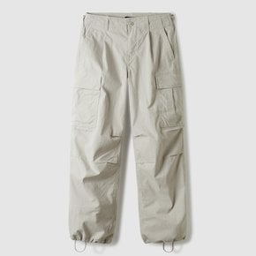 Wide Cotton Nylon Cargo Pants (U) WHTAE4933U