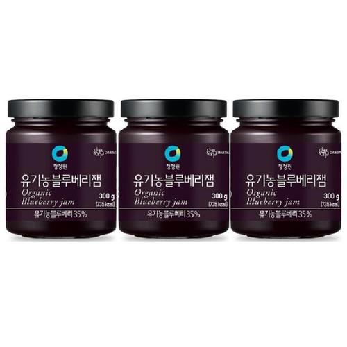 청정원 유기농 블루베리쨈 300g x 3개(1)