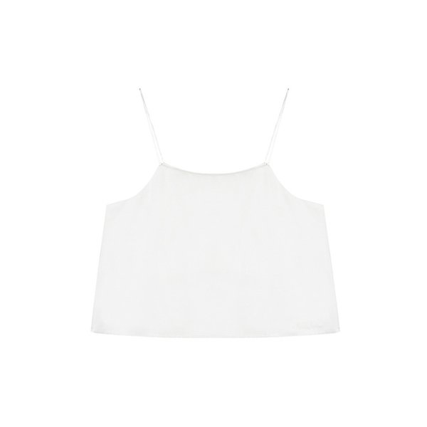 SATIN CROP SLEEVELESS TOP_IVORY