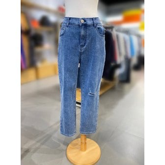 베네통 [여주점] 뒷밴딩 데미지 배기 데님 팬츠 (BADP09441)