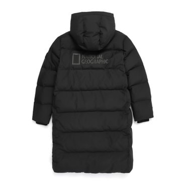 내셔널지오그래픽 [기존가 399000원] N234UDW860 카이만 프로 롱기장 구스 다운 점퍼 BIG LOGO BLACK