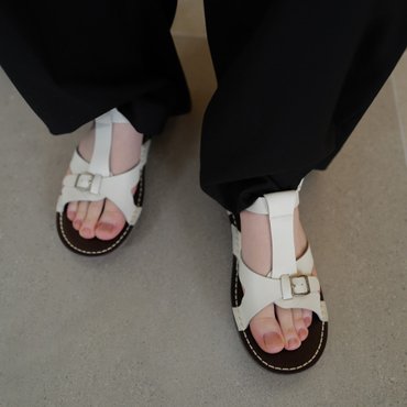 아카이브앱크 Pebble sandal(My clean bed)_OK2AM24007WHT