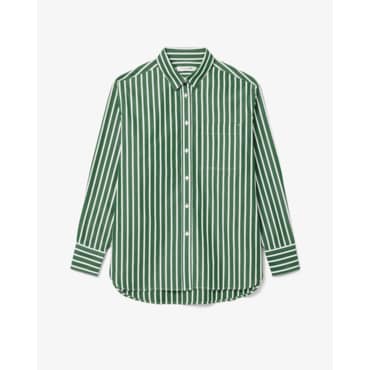 라코스테 (라코스테제습제증정)(여성) 25SS 오버사이즈핏 포플린 셔츠 CF0215-55G 291(그린)