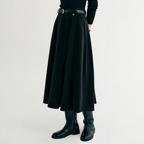 안나 울 플리츠 스커트_블랙 / ANNA WOOL PLEATS SKIRT_BLACK