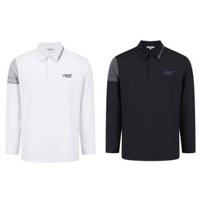25S/S(411E1TO202)남성 로고 칼라 긴팔 티셔츠