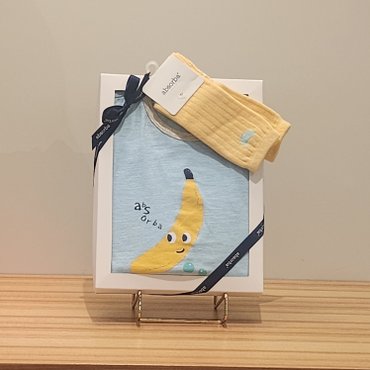 압소바 !![S/S출산 2종 선물]!! 바나나 반소 바디슈트*A2310683(L/블루)//도라 장말*AXC32101
