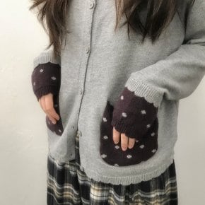 프렌치 쁘와 레이어드 니트 긴팔 가디건3color