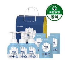 [유한양행] 해피홈 SAFE365 핸드워시 선물세트 무향(용기형 350mL 3개+리필 200ml 3개)