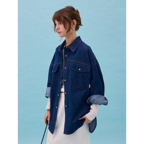 MOON DENIM SHIRT - BLUE