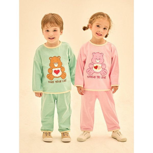 쉐어유어케어 배색 루즈핏 상하복