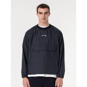 AIR THROUGH MESH LINED WIND PULLOVER-NAVY