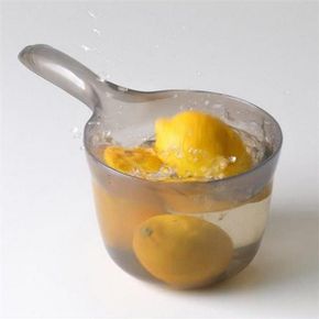 고리형 플라스틱 물 바가지 대용량 반투명 바가지 다용도 욕실