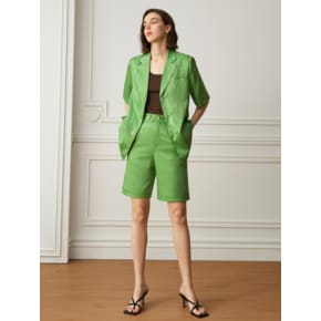 YY_Lovey short suit set_green pants