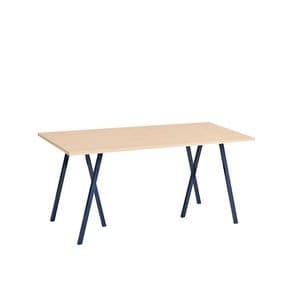 헤이 HAY Loop Stand Table W160 루프 스탠드 테이블 W160 클리어 래커드 오크/딥 블루 프레임