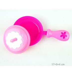 야채 과일 소꼽 놀이 모형 주방 도구 -후라이팬-핑크
