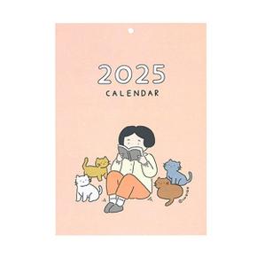 [인디고] 2025 일상 A4 벽걸이 달력 : 포스터 일러스트 캘린더