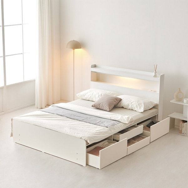 동서가구 온결 황토볼 온열 2단 4서랍 아쿠아텍스 수납 흙침대 Q DF926976