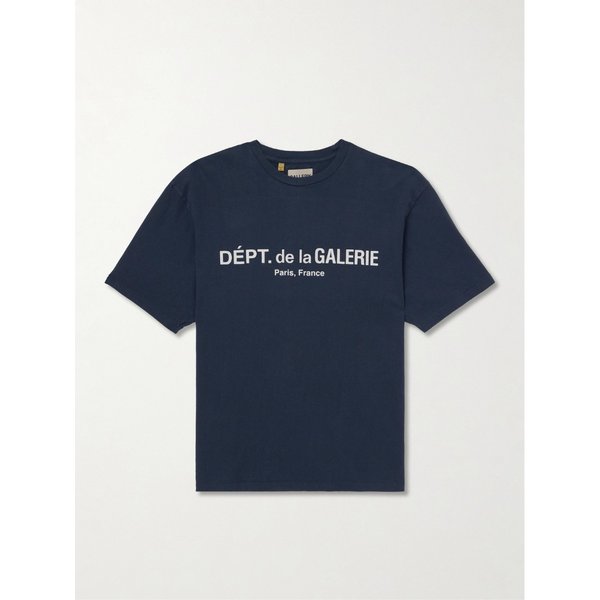 프렌치 럭스 로고 플록 코튼 저지 티셔츠 46376663162999843