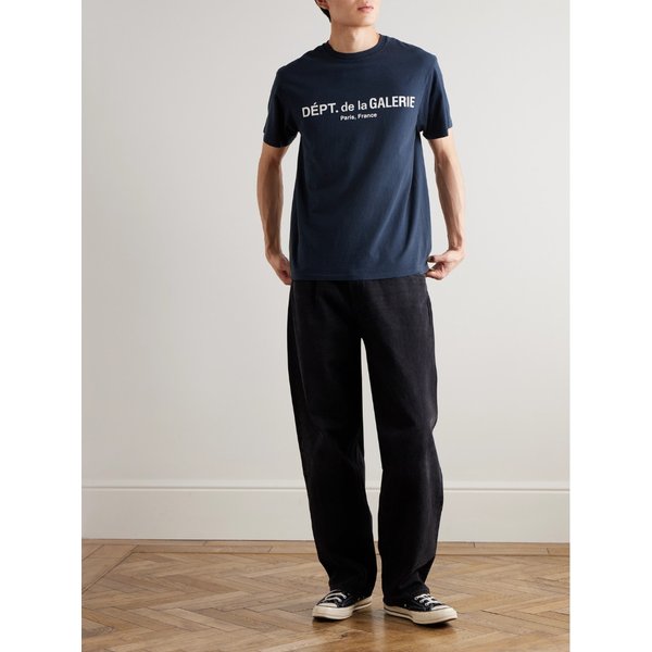 프렌치 럭스 로고 플록 코튼 저지 티셔츠 46376663162999843