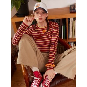 lotsyou_LOTS YOU La Chu Stripe Tee Red