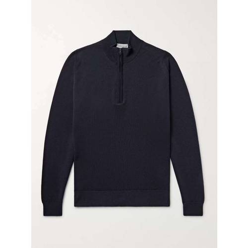 [해외배송] JOHN SMEDLEY TAPTON 슬림핏 메리노 울 하프지퍼 스웨터 TAPTON B0080066868