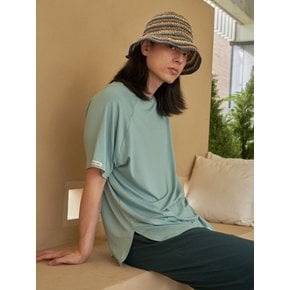 [MENS]  Flow Slit Top - Turquoise Blue