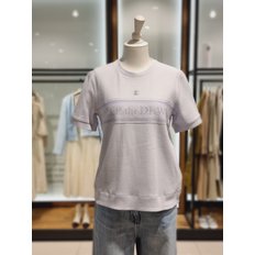 [시흥점] 레터링 자카드 캐쥬얼 티셔츠 L242MSM042