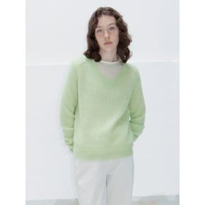 V-Neck Mohair Knit_Mint