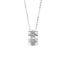 Ice triple link necklace (WG)(200036)