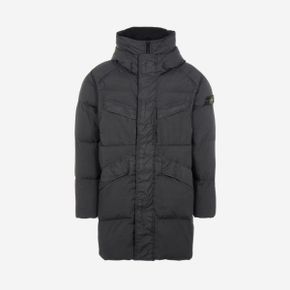 스톤 아일랜드 70123 크링클랩스 후드 롱 다운 자켓 블랙 - 22FW Stone Island 70123 Crinkle Re