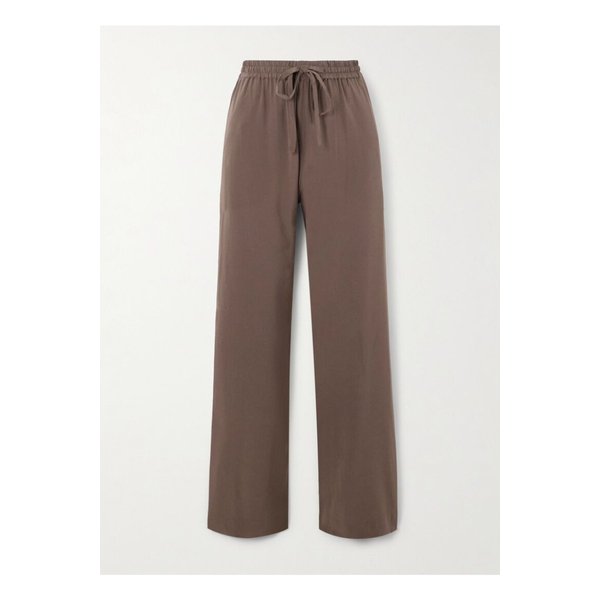 마티유 실크 크레이프 드 신 트랙 팬츠 브라운 46376663162843421
