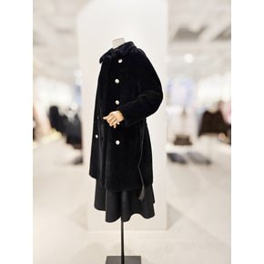 [파주점] [더아이잗컬렉션]무스탕 버튼 포인트 더블 하프 코트 CRCAFSM31