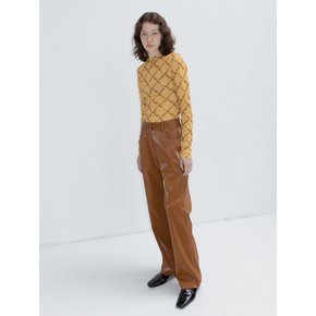 Enamel Straight Pants_Camel