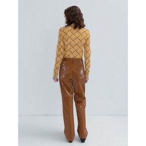 Enamel Straight Pants_Camel