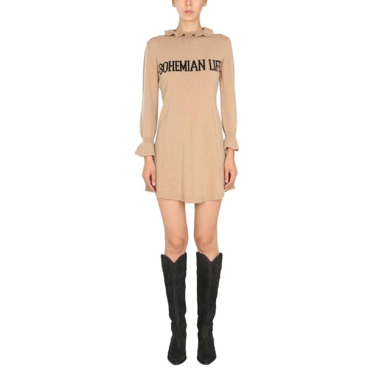 ワンピース FENDI Cappuccino wool blend mini dress (FZDD15ATPE F1QYI) FENDI Cappuccino wool blend mini dress FZDD15ATPE F1QYI