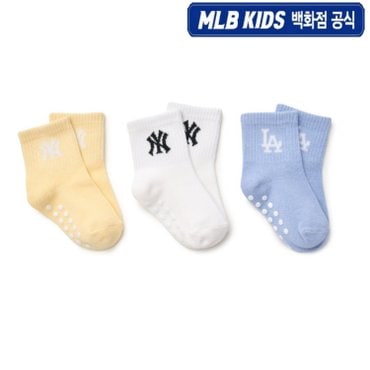 MLB키즈 25SS[KIDS]토들러 단목 양말 3번들 7ASOB045N