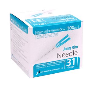 정림 일회용주사침 31Gx13mm 100개 멸균주사바늘