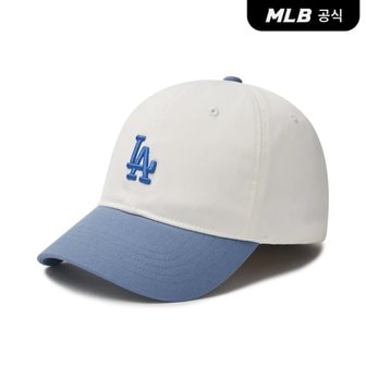 MLB [코리아공식]스포티브 바시티 배색 언스트럭쳐 볼캡 LA (White)