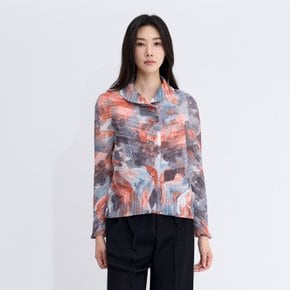 프린트 숄 카라 버튼 돌먼 자켓_PPJKF025001