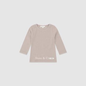 mini 솔렌 골지 티셔츠 ㅡ 페일핑크
