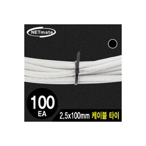 NETmate NMT-100KTB 2.5x100mm 케이블 타이 (블랙/100EA)